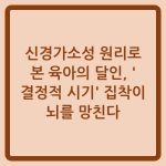 Read more about the article 신경가소성 원리로 본 육아의 달인, ‘결정적 시기’ 집착이 뇌를 망친다